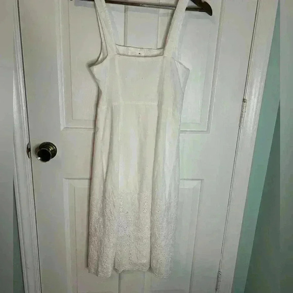 Gap Button-Front Lace Midi Dress - Size 00 - White - Picture 2 of 6